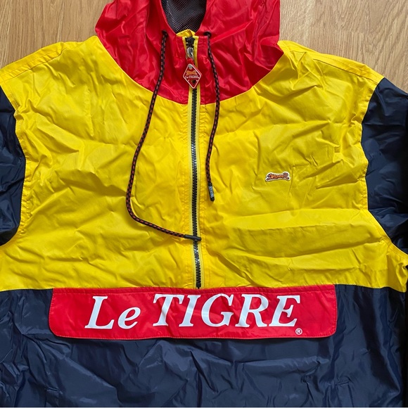 Le TIGRE ½ zip pullover windbreaker jacket Large Retro - Picture 4 of 9